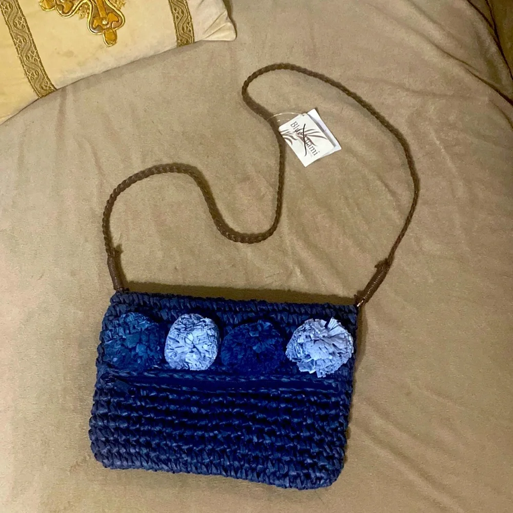 Chappell straworld inc- Blue Miami shoulder purse